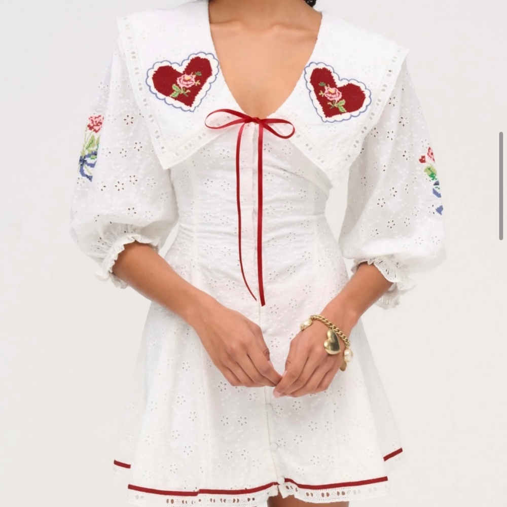 Mi Amore Embroidered Mini Dress